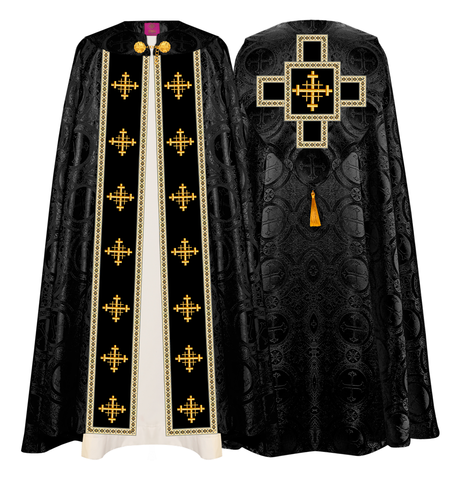 Enhanced Gothic Cope Vestments With Liturgical cross