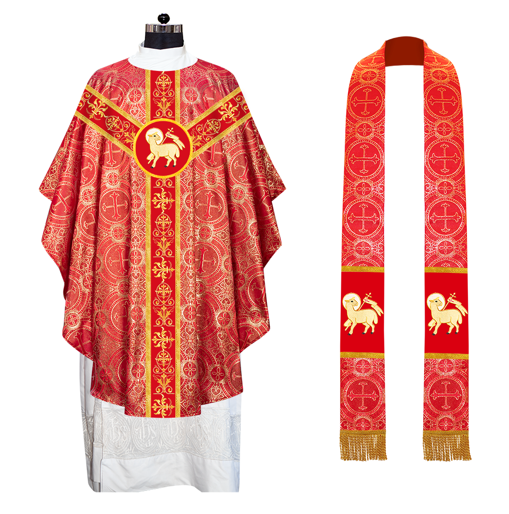 Gothic Chasuble with Ornate Lace