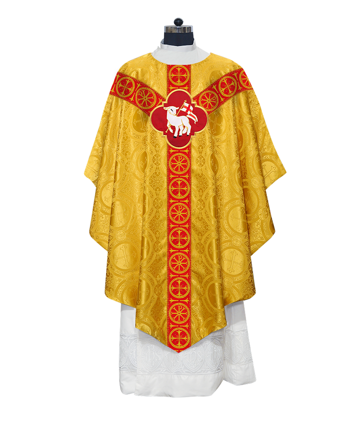 Divine Pugin Chasuble with Braided Lace Orphrey