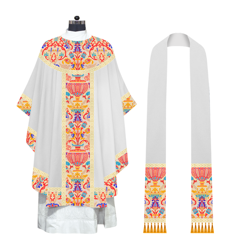 Tapestry Gothic Chasuble Adorned With Braids and Trims