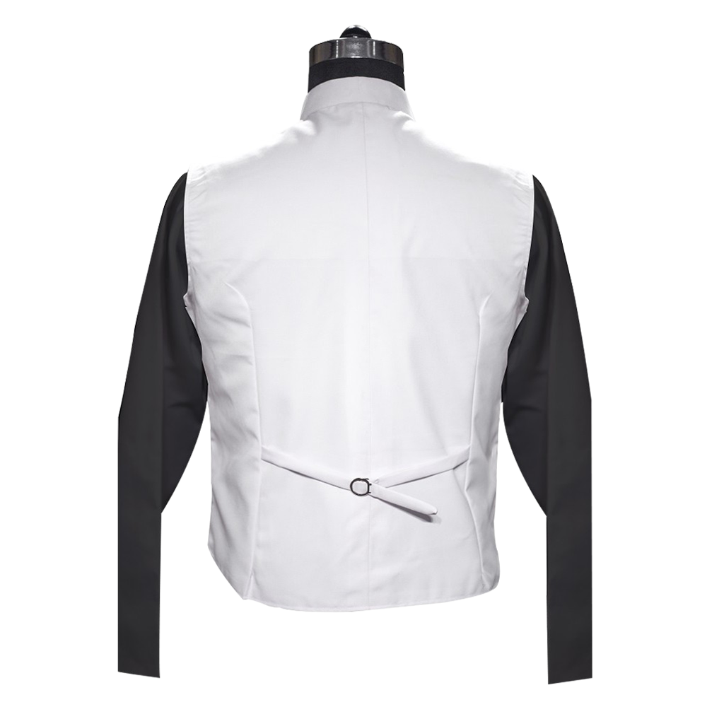White Clergy Vest with trims