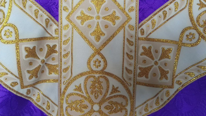 Pugin Chasuble with Braided Orphrey