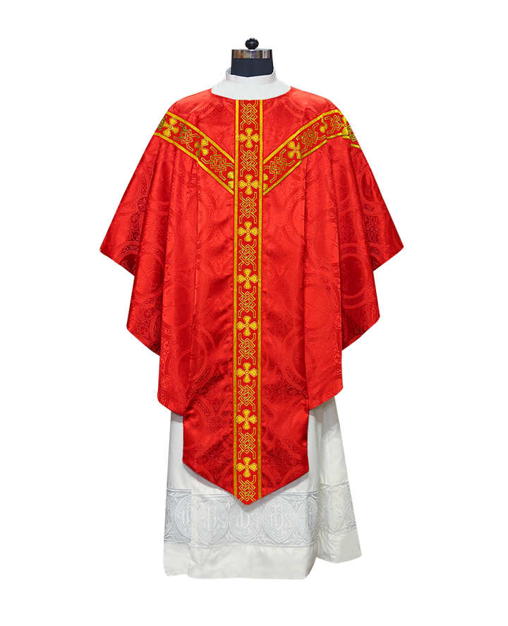 Pugin Chasuble with Detailed Braids