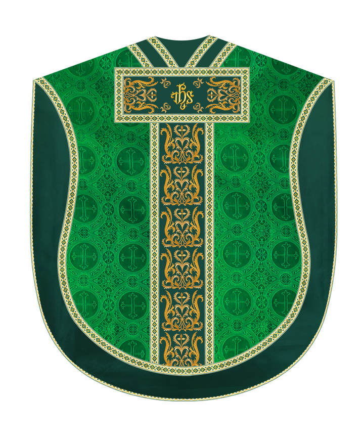 Borromean Chasuble Vestment Enhanced With  Motifs and Trims