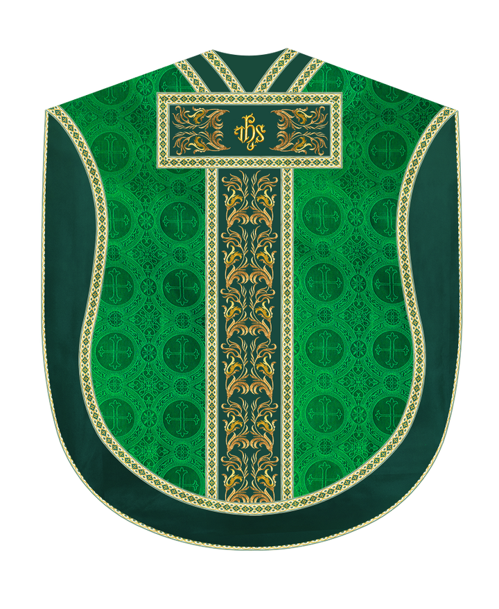 Liturgical Borromean Chasuble With Detailed Embroidery and Trims
