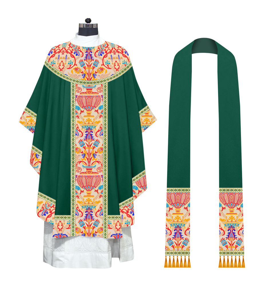 Tapestry Gothic Chasuble Adorned With Braids and Trims
