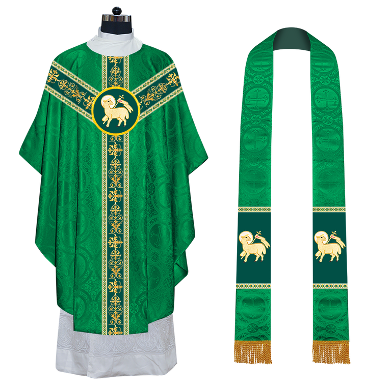 Gothic Chasuble With Adorned Braids And Trims