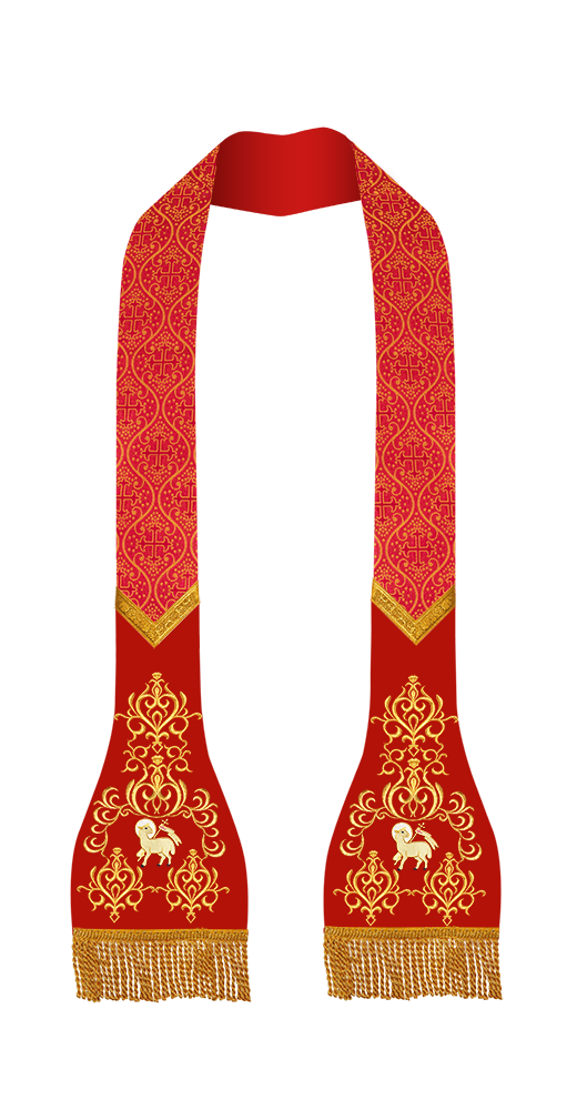 Set of 4 roman stole with adorned motif