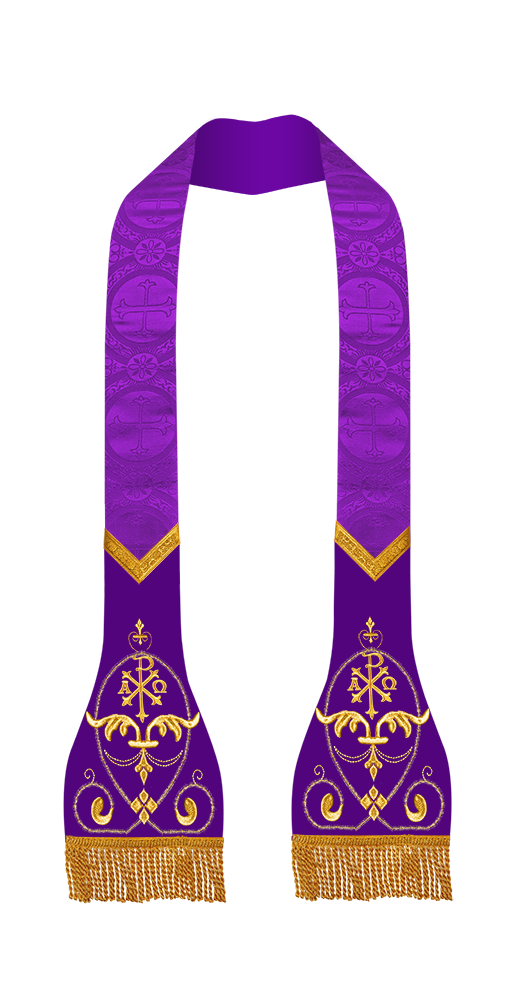 Liturgical Stole with embroidered motif