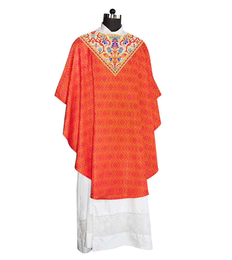 Tapestry Chasuble with Detailed Braids and Trims