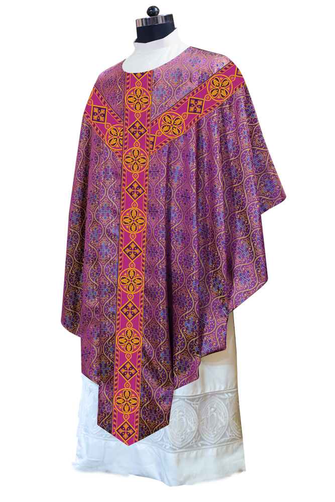 Pugin Chasuble with Woven Braids