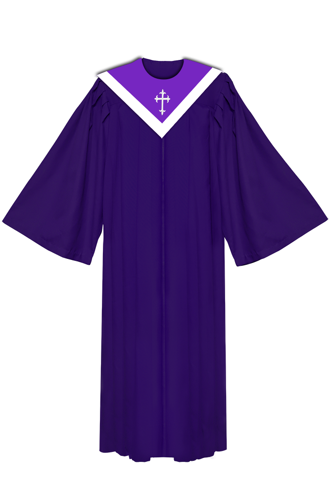 Choir Robe with V - Neckline