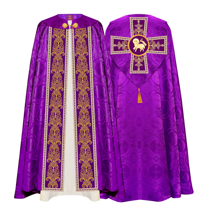 Gothic Cope Vestments With Spiritual Motif and Trims