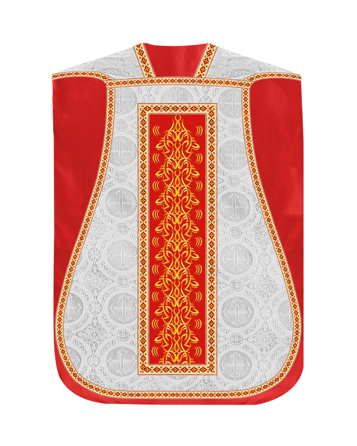 Roman Fiddleback Chasuble With Enhanced Embroidery  & trims
